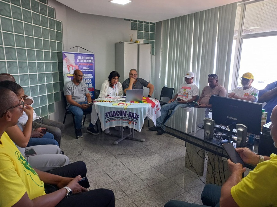 Com FLEMACON e FETRACOM, CTB Bahia fortalece solidariedade à Venezuela