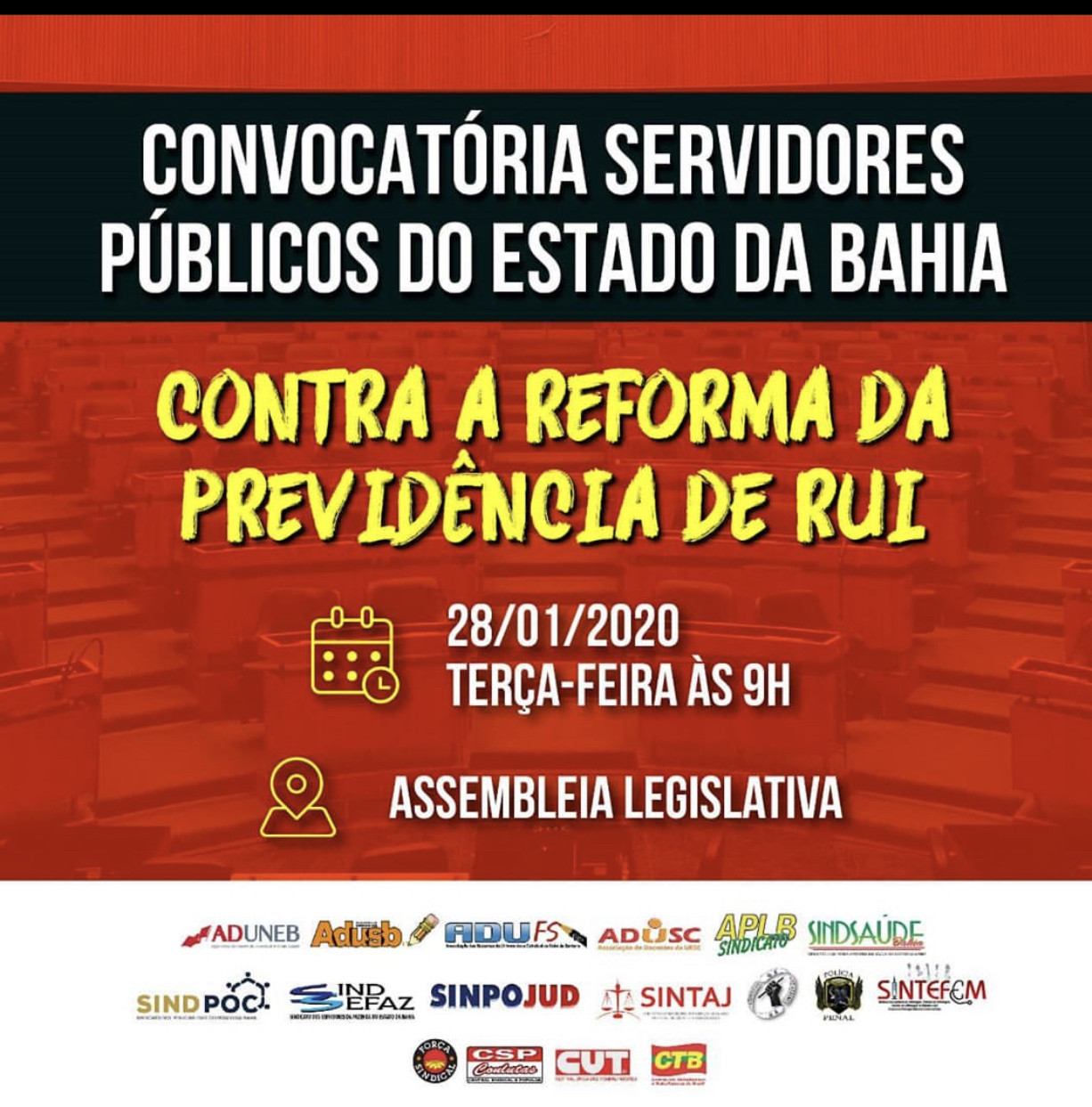 Fórum de Entidades realizam ato em defesa da aposentadoria dos servidores públicos