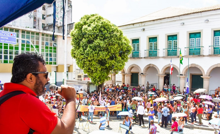 CTB reforça ato da APLB na campanha da rede municipal de Salvador