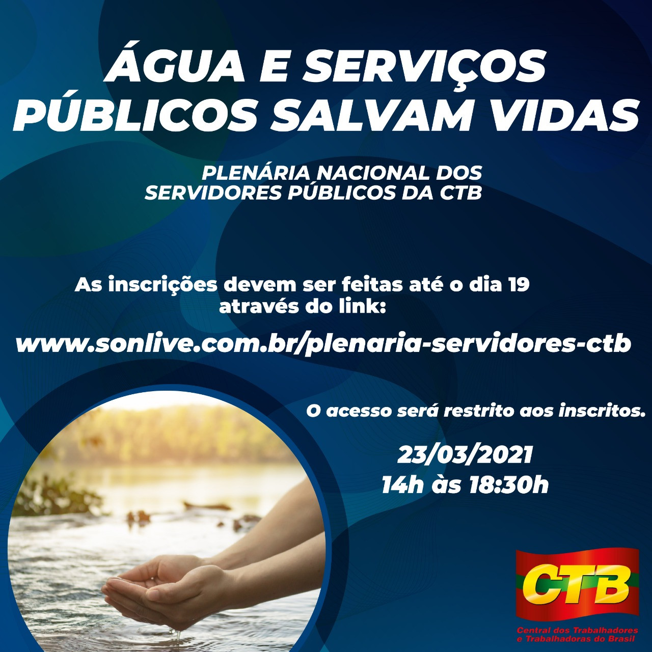 Plenária Nacional dos Servidores da CTB começa às 13h30 desta terça-feira (23)