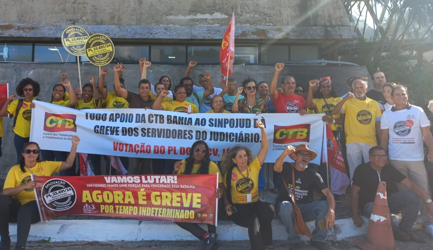 Sinpojud tem apoio da CTB na greve dos servidores do Judiciário baiano
