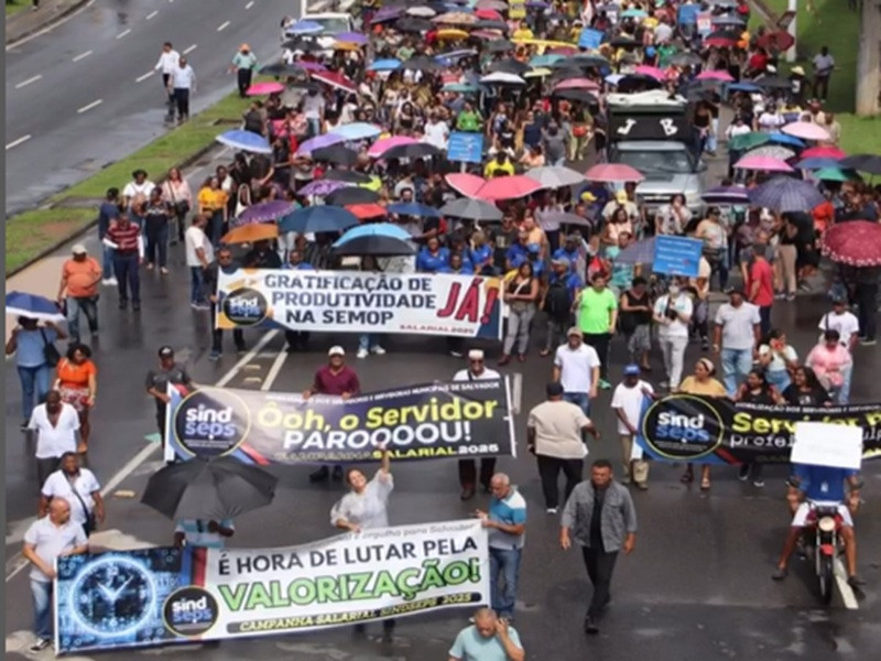 Sindseps "empareda" prefeito de Salvador na Campanha Salarial