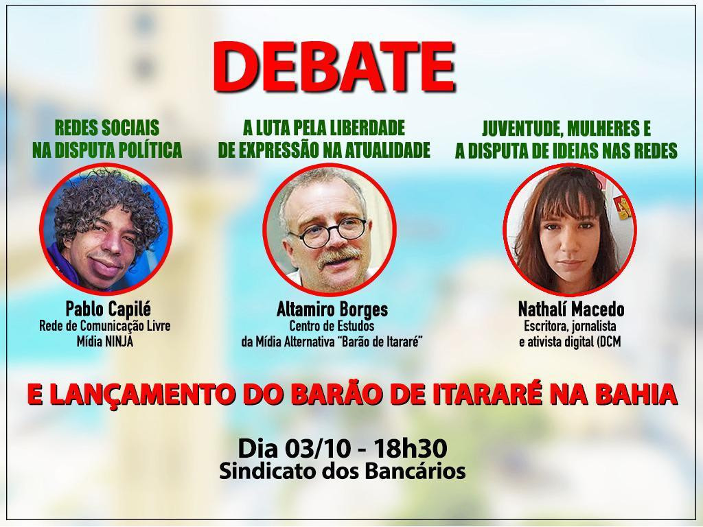 Barão de Itararé faz debate na Bahia