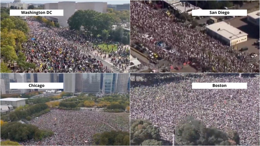 Protestos mostram povo americano contra Donald Trump