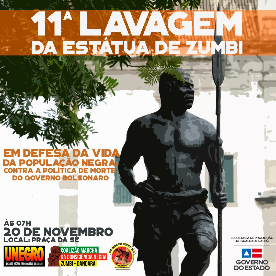 Movimento Social promove 11ª Lavagem da Estátua de Zumbi dos Palmares
