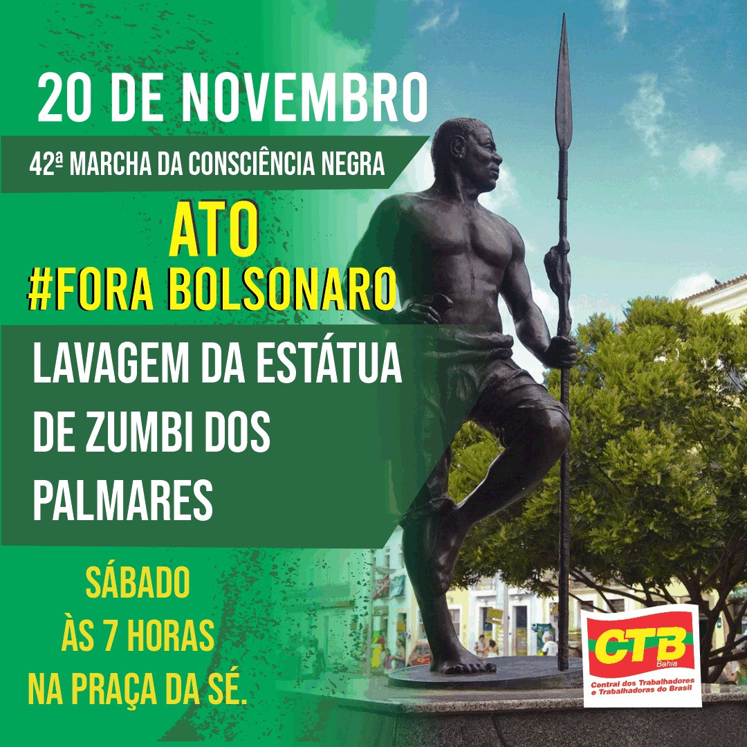 Dia da Consciência Negra terá  13ª lavagem da estátua de Zumbi em Salvador