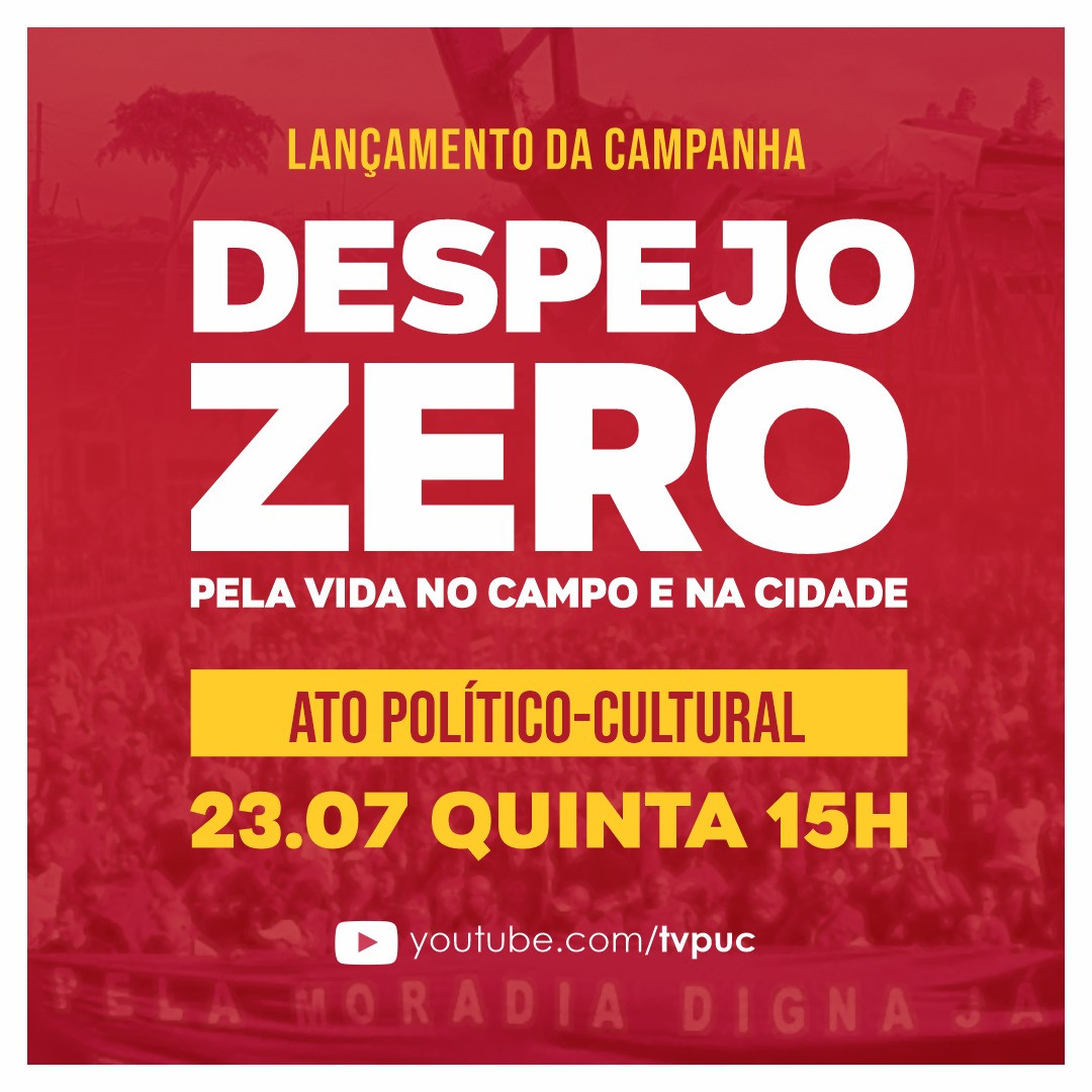 Entidades do campo e da cidade lançam hoje a campanha “Despejo Zero”