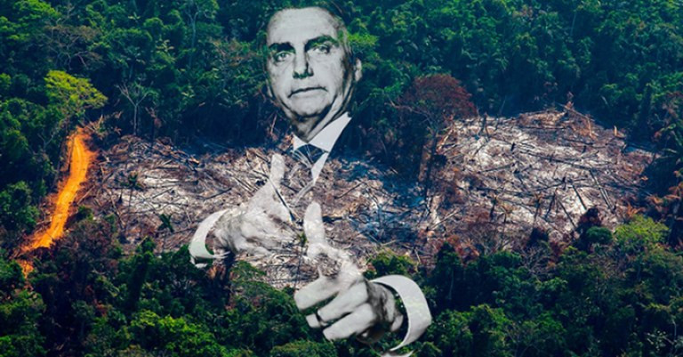 Bolsonaro reduz verba contra incêndios na Amazônia em 58%