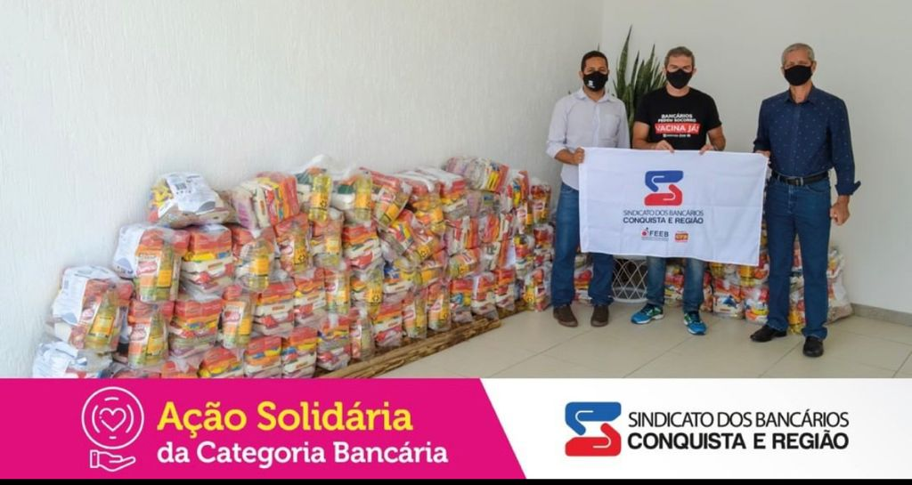 Ação solidária: bancários doam mais de 120 cestas básicas em Brumado e Livramento de Nossa Senhora