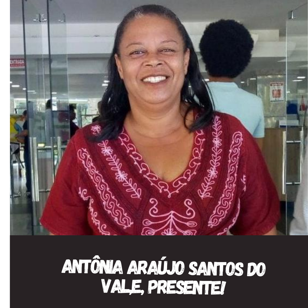 Nota de pesar pela morte de Antônia Araújo Santos do Vale